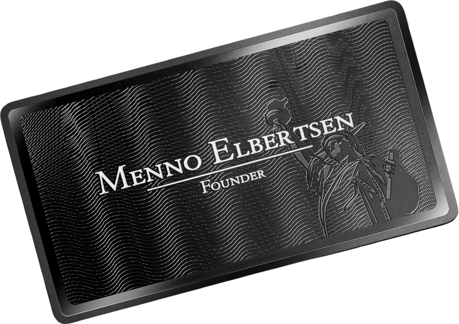 Cardique black metal business card