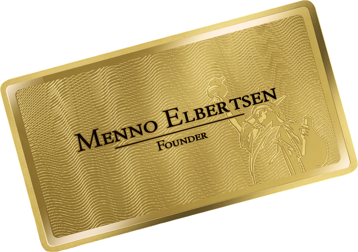 Cardique gold metal business card
