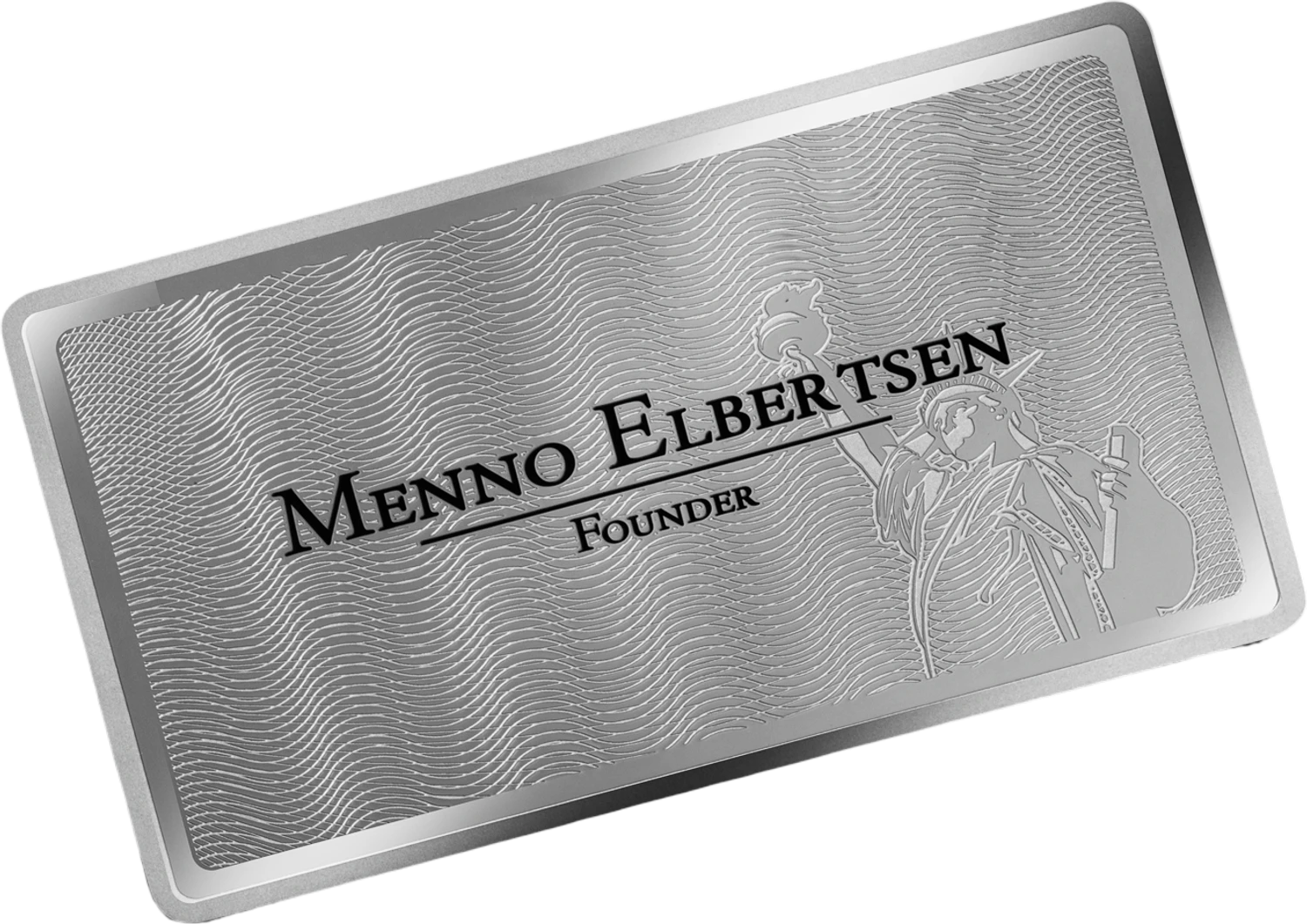 Cardique silver metal business card